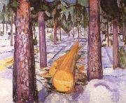 Edvard Munch Yellowe wood china oil painting artist